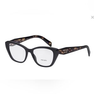 Prada Women's Glasses in Black and Brown Cat Eye PR 19WV 